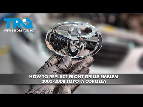 How to Replace Front Grille Emblem 2003-2008 Toyota Corolla