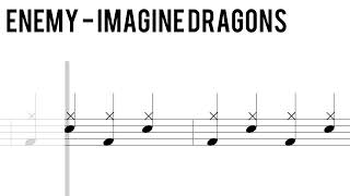 How to Play Enemy - Imagine Dragons - BEGINNER 🥁