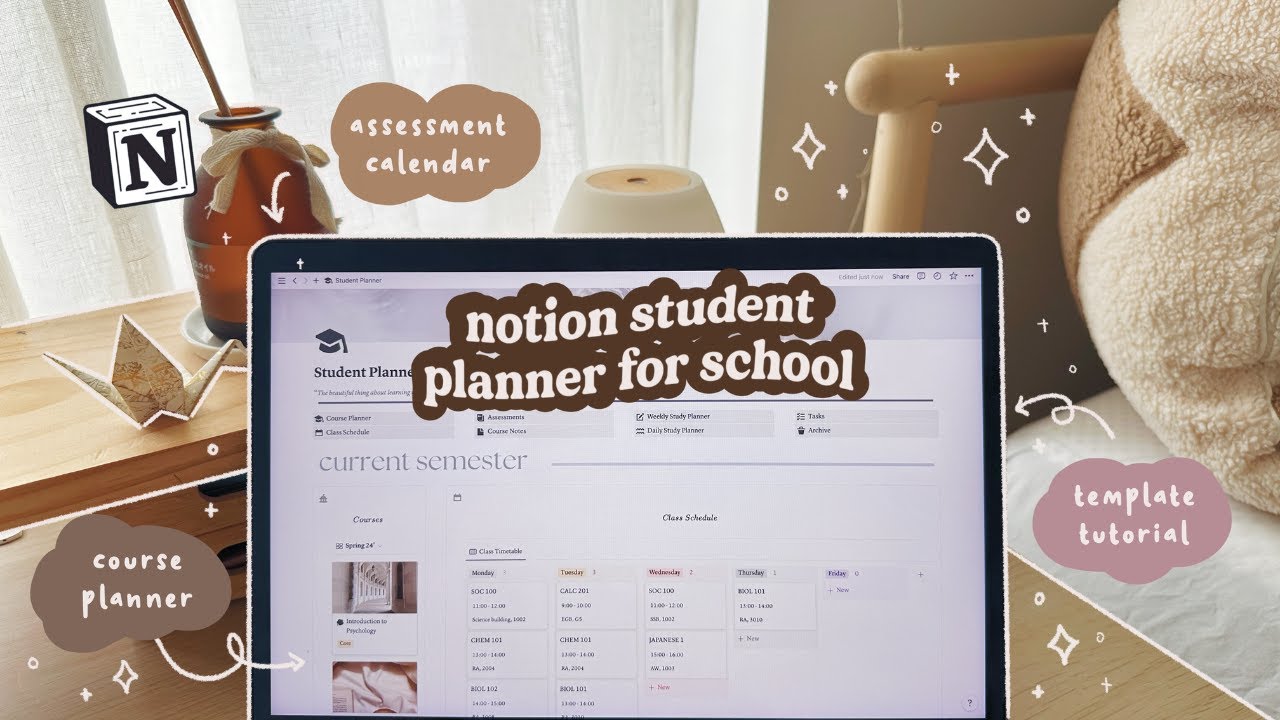 NOTION TUTORIAL ✨✍🏻 Student Planner for School & University 🎓