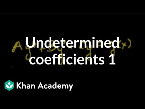 Undetermined Coefficients 1