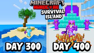 I Survived 400 Days on a SURVIVAL ISLAND in Minecraft Hardcore...