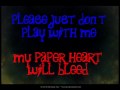 My Paper Heart - The All-American Rejects (lyrics)