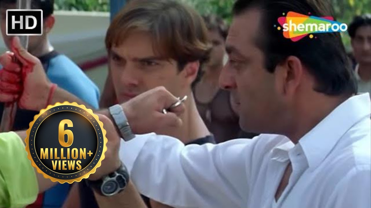 Maine Dil Tujhako Diya Climax - दो प्यार वालों को मिलाने के लिए संजय दत्त ने लगाई जान की बाज़ी - HD