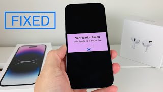 How to Fix Verification Failed This Apple ID is not active