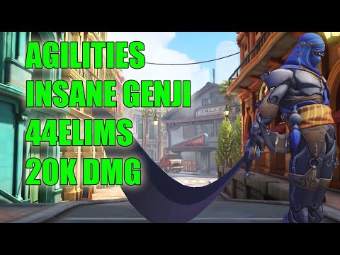 AGILITIES INSANE GENJI GAMEPLAY - GRAND MASTER OVERWATCH SEASON 23