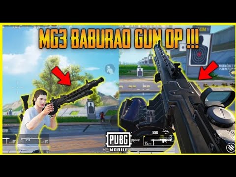 PUBG MOBILE MG3 GAMEPLAY _ THE ULTIMATE BABURAO GUN - MG3 NEW SUPPLY DROP WEAPON _ 990 RPM !! 😲😍🔥