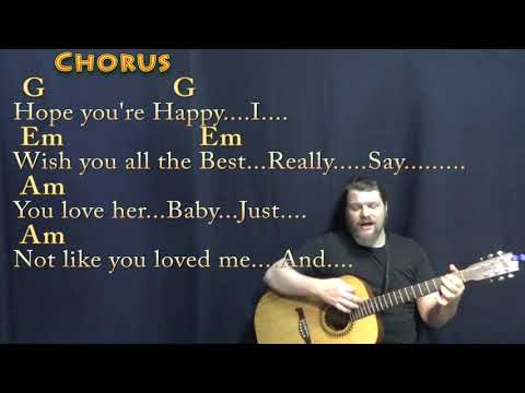 happier (Olivia Rodrigo) Strum Guitar Cover Lesson in G with Chords/Lyrics