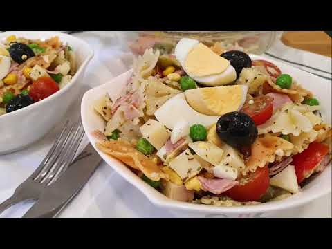 Ensalada de pasta con jamón y queso - LAS RECETAS DEL VERANO