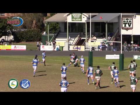 2015 NHRU Round 15 Premier 3 Highlights - Merewether Carlton v Wanderers
