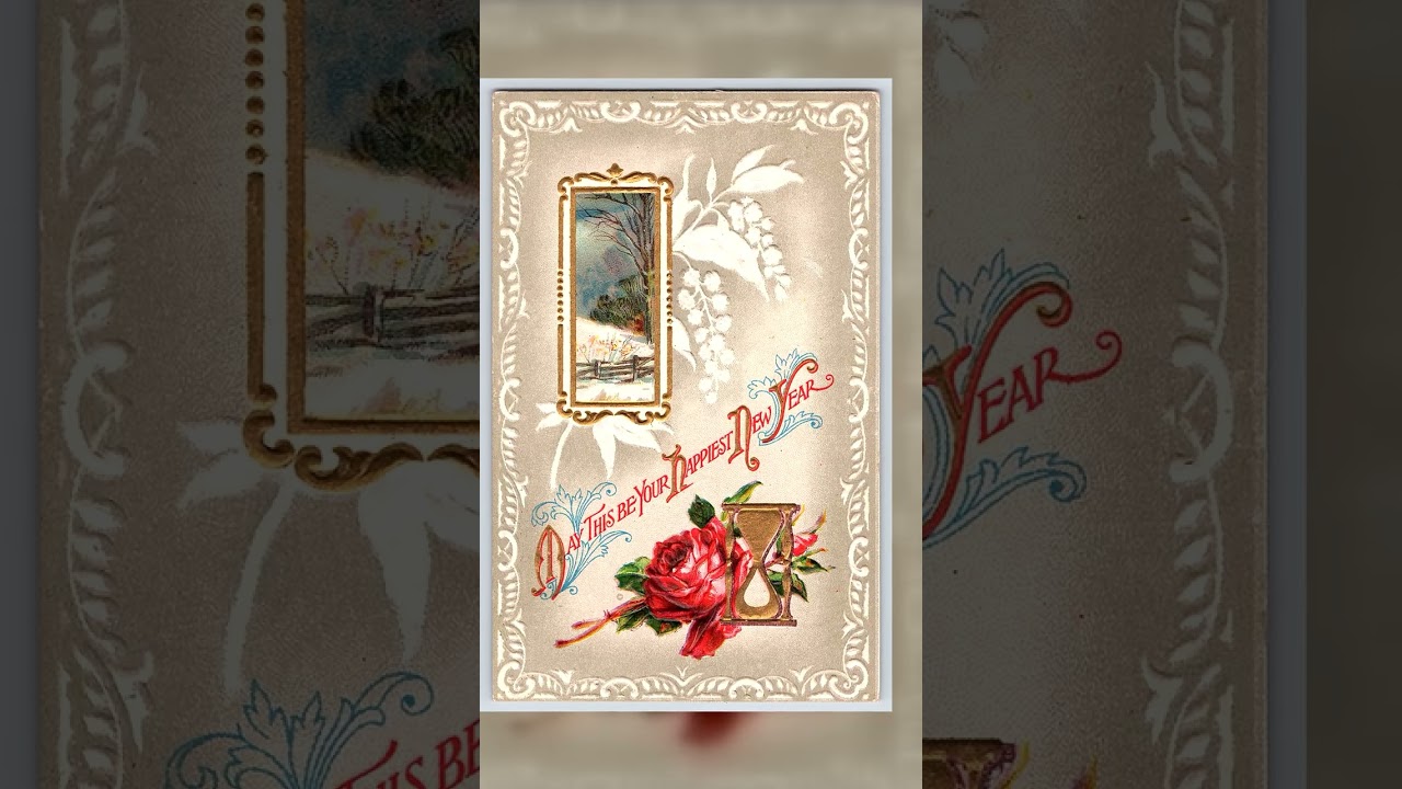 Tuck's New Year Postcard, Divided Back, Winter Scene, 1913 Postmark Video