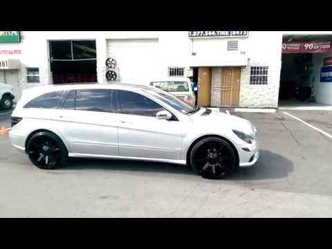 DUBSandTIRES.com 24\" Inch KMC KM651 Slide Black Wheels Mercedes R350 Rims Miami Ft Lauderdale