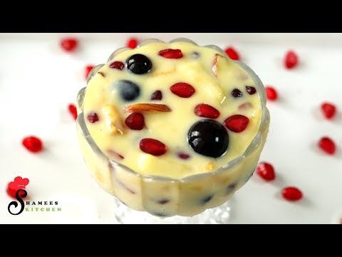 Fruit Custard Recipe | Mixed Fruit Custard | Healthy Dessert Recipe | Fruit Salad With Custard
