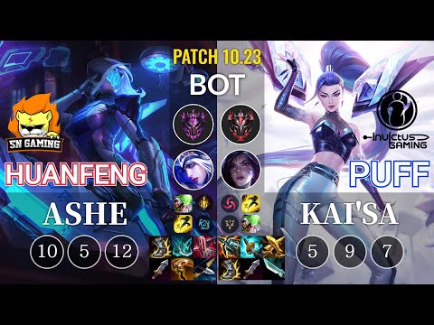 SN huanfeng Ashe vs IG Puff Kai'Sa Bot - KR Patch 10.23