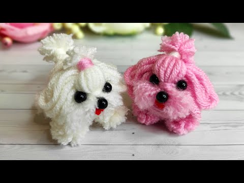 The Cutest Dog Easy Making Idea with Wool - How to Make Beautiful Dog with Yarn - DIY Woolen Dolls