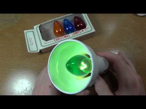 Colored C9.25 Incandescent Flasher Light Bulbs