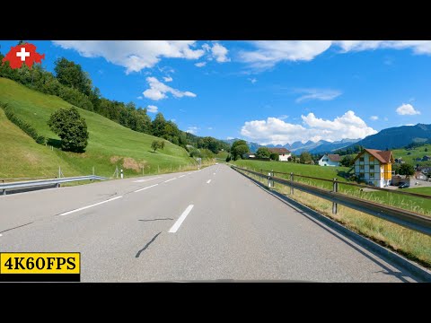 Driving in Switzerland - Wil to Nesslau-Krummenau - 4K60 Road Trip