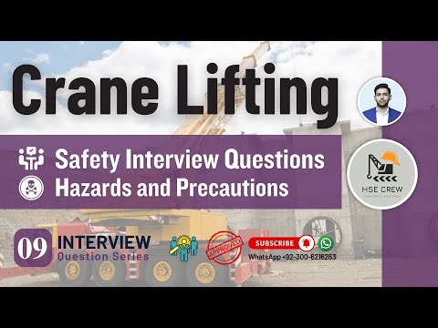 Crane Lifting and Rigging Safety | Crane Lifting HSE Interview Questions | Hazards and Precautions