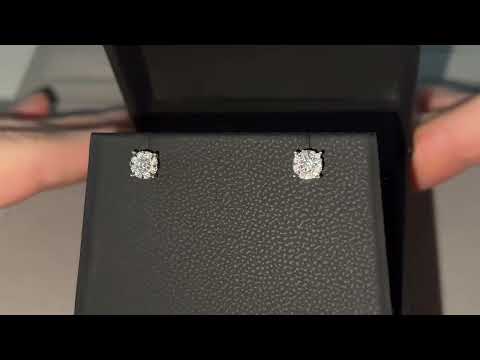 LFED172W: Diamond Studs Illusion Set 0.50ct. 9k White Gold