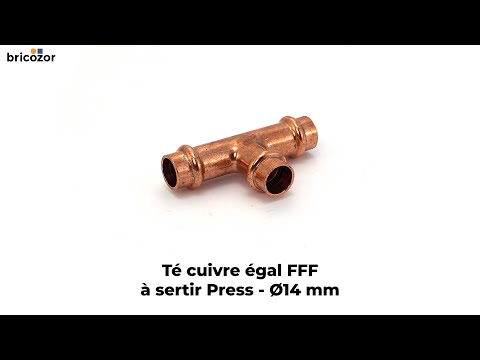 Té cuivre égal FFF à sertir - différents diamètres - Press CONEX BANNINGER