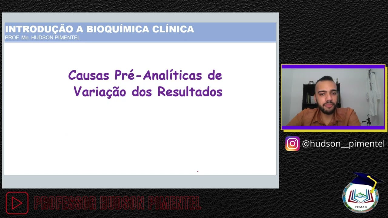 ERROS PRÉ-ANALITICOS DE EXAMES LABORATORIAIS | Bioquímica clínica aula 01