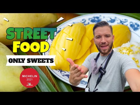 Thai DESSERT Street Food Tour in Old Town BANGKOK 🇹🇭 🥭 MICHELIN MANGO STICKY RICE + more