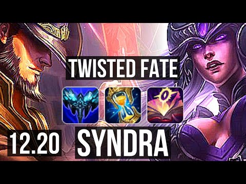 TWISTED FATE vs SYNDRA (MID) | 5/1/9, 1.8M mastery, 1200+ games | KR Master | 12.20