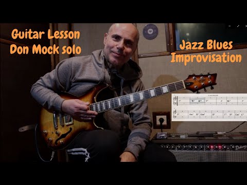 Jazz blues Improvisation | guitar lesson | Solo in F | Don Mock