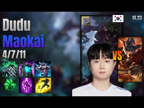 Dudu Top Maokai vs Rumble lol KR solo rank Full Game 14.23 | 두두 마오카이 vs 럼블