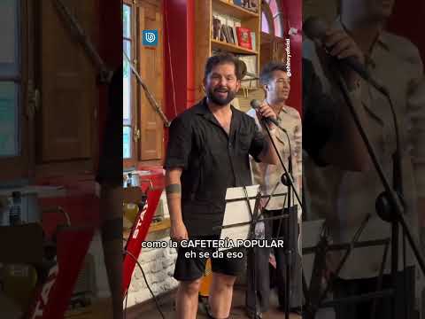 Con su hija en brazos: Presidente Boric sorprende con aparición en cafetería del Barrio Yungay