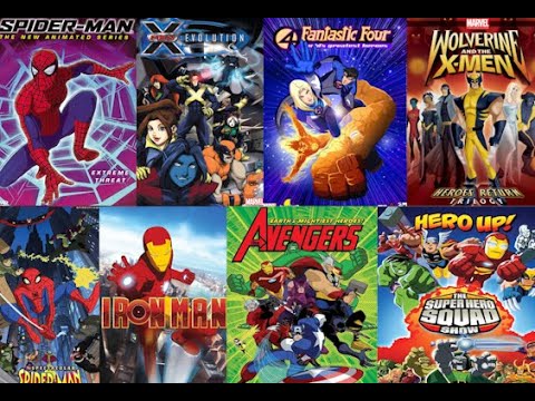 All Marvel's animated 2000s series Themes-with clean transitions