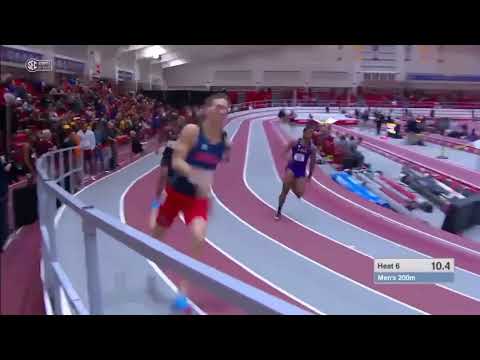200m Men Heat 6 Sec Indoor Championship 2019.