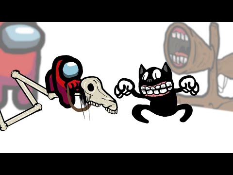 Mini Crewmate Kills Trevor Henderson Creatures | Among Us