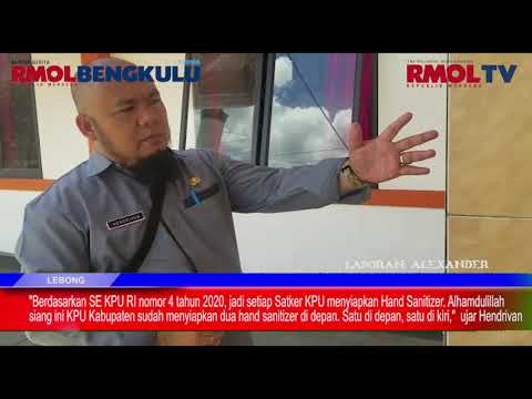 Masuk Kantor KPU, Wajib Gunakan Hand Sanitizer Dulu