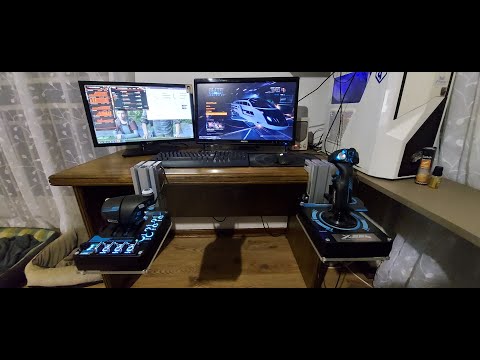 Saitek X56 HOTAS mount (home built)