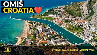 Omiš Croatia 2023❤️ Walking the center Omiš 4K