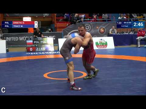 1/4 GR - 63 kg: D. ERSETIC (POL) v. M. TRACZ (POL)