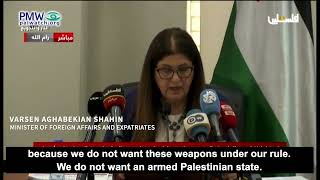 Varsen Aghabekian Shahin saying Hamas will have no governmental role after Gaza