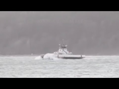 02-11-2021 Washington State - 70+MPH Winds, Sea Water Ices Up Ferry