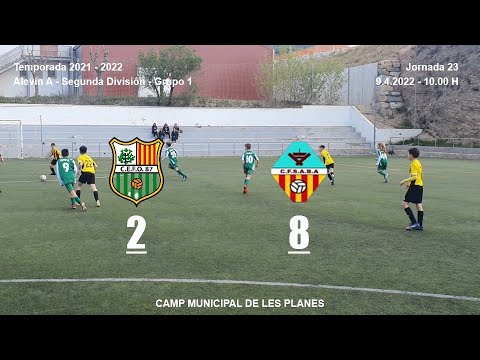 ALEVÍN A - Temporada 2021 - 2022 - Jornada 23 - C.E.F.O 87 (2) – S. ANDREU DE LA BARCA (8)