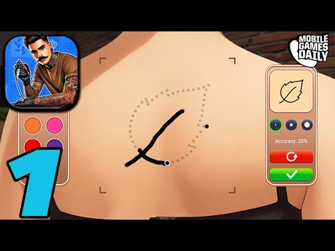TATTOO STUDIO SIMULATOR - Gameplay Walkthrough Part 1 - Tutorial (iOS, Android)