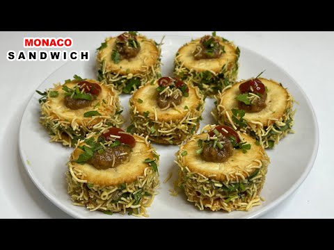 Monaco Sandwich Recipe | Ritz Sandwich Recipe | Monaco Biscuit Sandwich Recipe | Easy Lunch Recipes