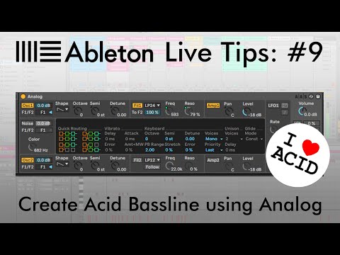 Create Acid Bassline using Analog - ABLETON LIVE TIP #9