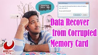 Data Recover from corrupted Memory card -தமிழ்|| You need to format the disk