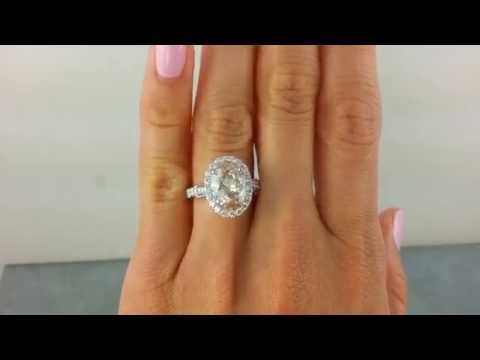 3.70 ctw 3.01 Oval Champagne VS2 - BigDiamondsUSA