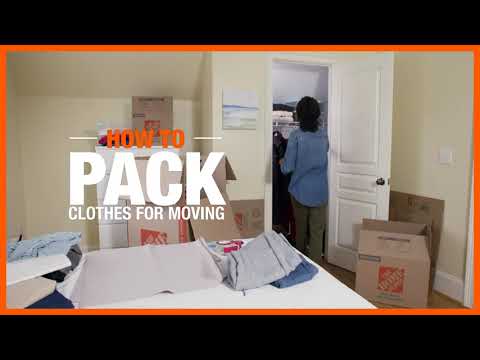 Part of a video titled How to Pack Clothes | The Home Depot - YouTube