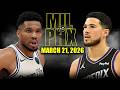Milwaukee Bucks Vs Phoenix Suns Full Game Highlights March 21 2026 NBA Season