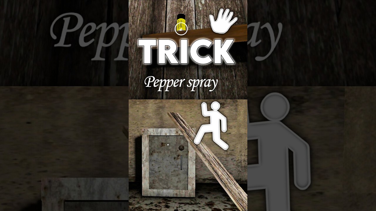 Pepper Spray Without Remote! | Granny Glitch Trick 💀🔥#granny #grannyglitches #grannygame #granny1