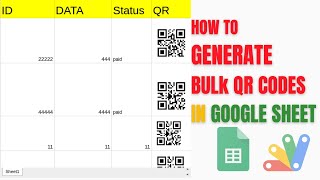 How to Generate QR Code in Google Sheets | Bulk QR Codes Generator in Google Sheets using Appscript