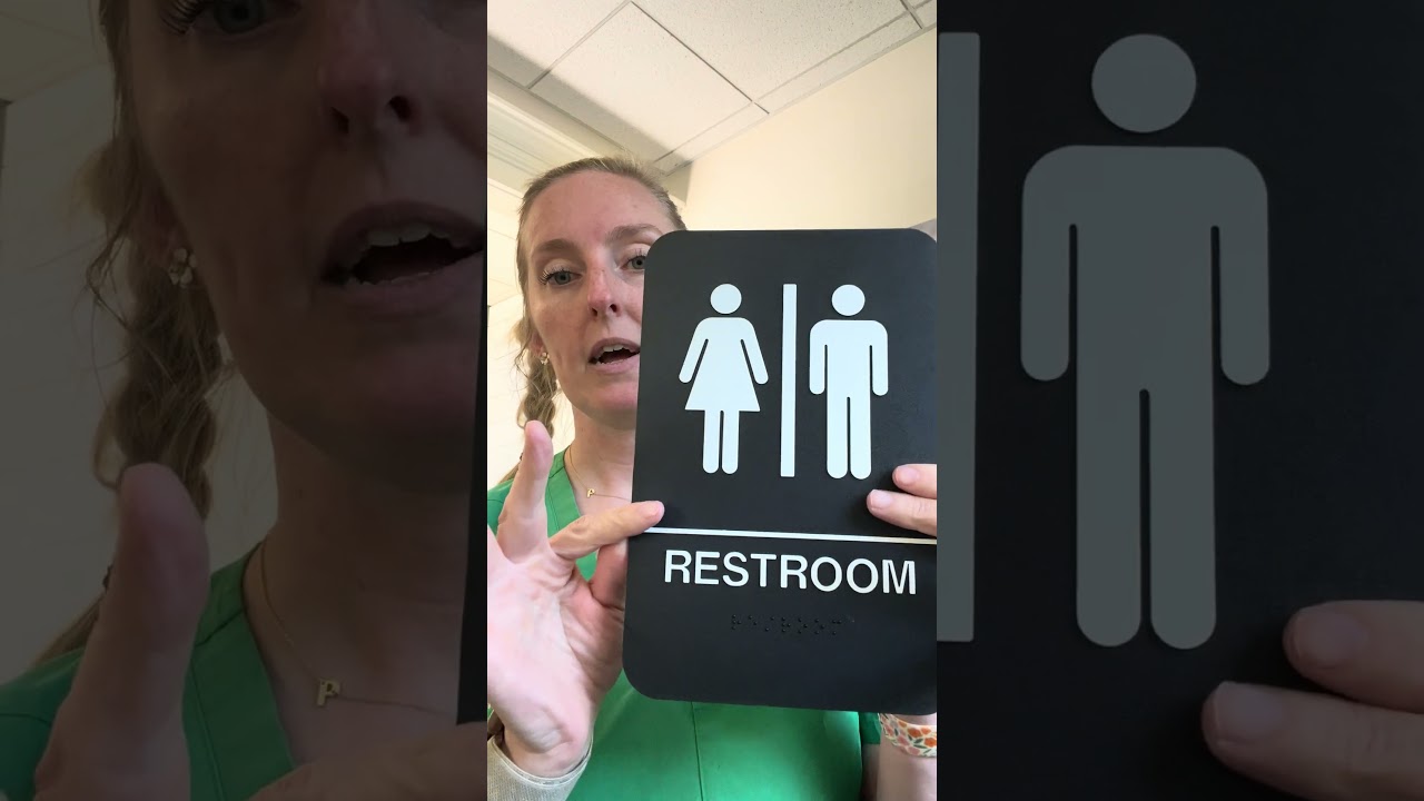 Easy ADA Compliant Restroom Sign 🛠️ | Self-Adhesive Unisex Bathroom Sign Review #amazonfinds