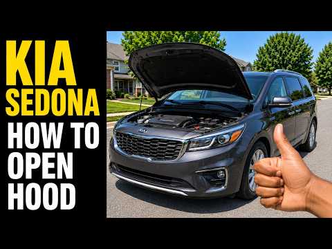 Kia Sedona - how to open hood